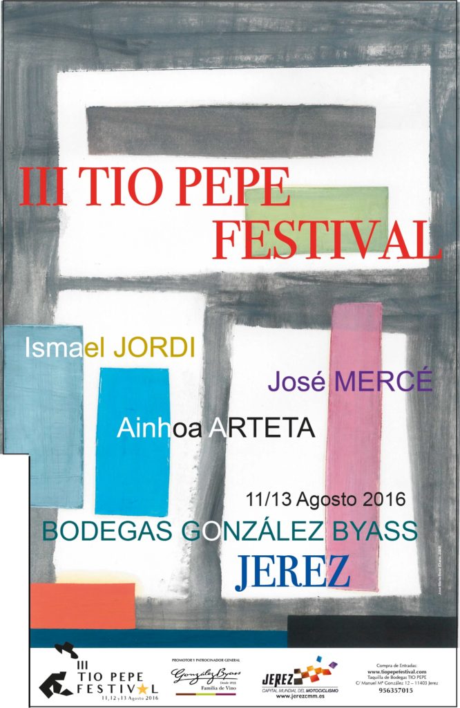 El cartel del III Tío Pepe Festival del pintor jerezano José María Báez.