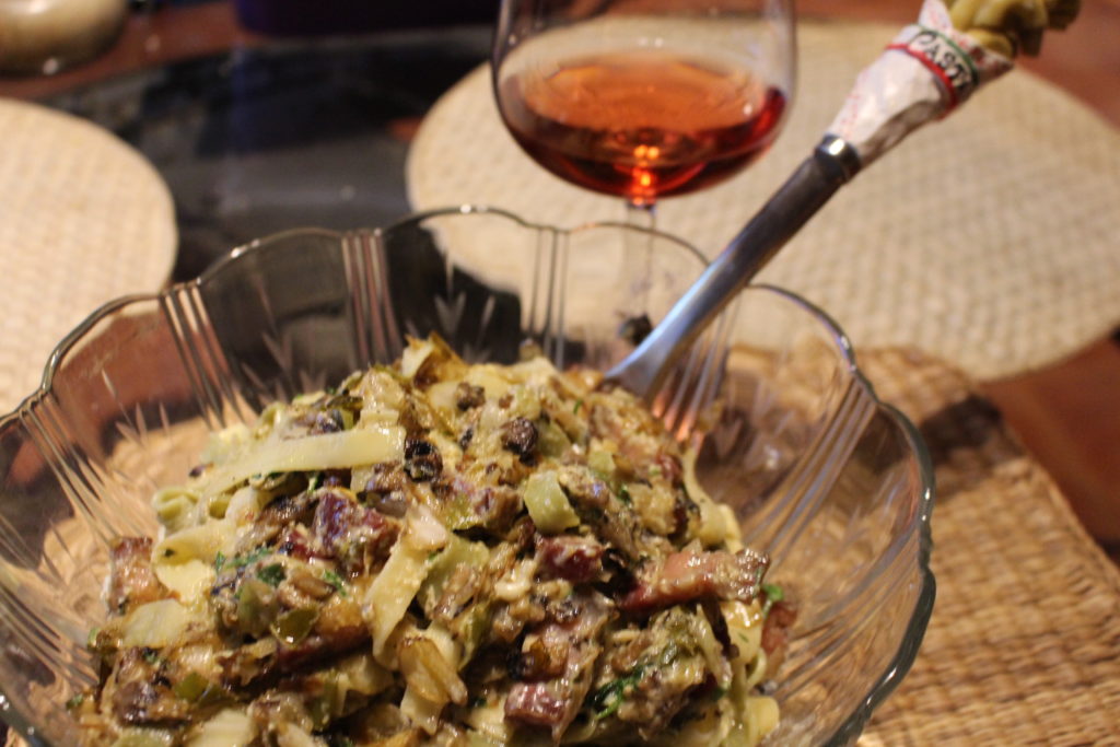 Tagliatelle de huevo y espinacas