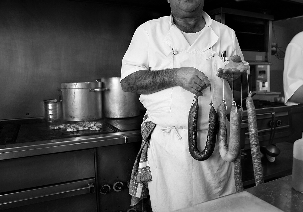 Judías con butifarra