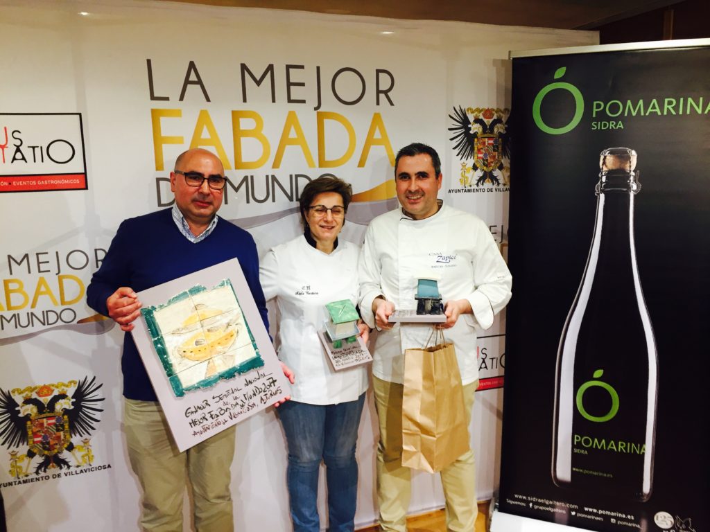 Los tres ganadores de la semifinal "Mejor Fabada del Mundo 2017"