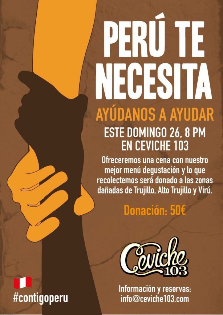 “Perú te necesita”  Contra el desastre, gastronomía solidaria